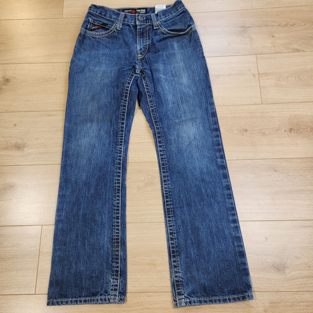 Ariat Work FR M4 Low Rise Boot Jeans Mens 29x32 Blue Med Wash Bootcut Denim